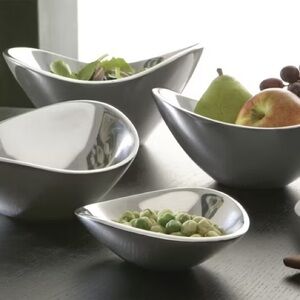 Nambe Silver Serving Bowl - Modern Home Dining
